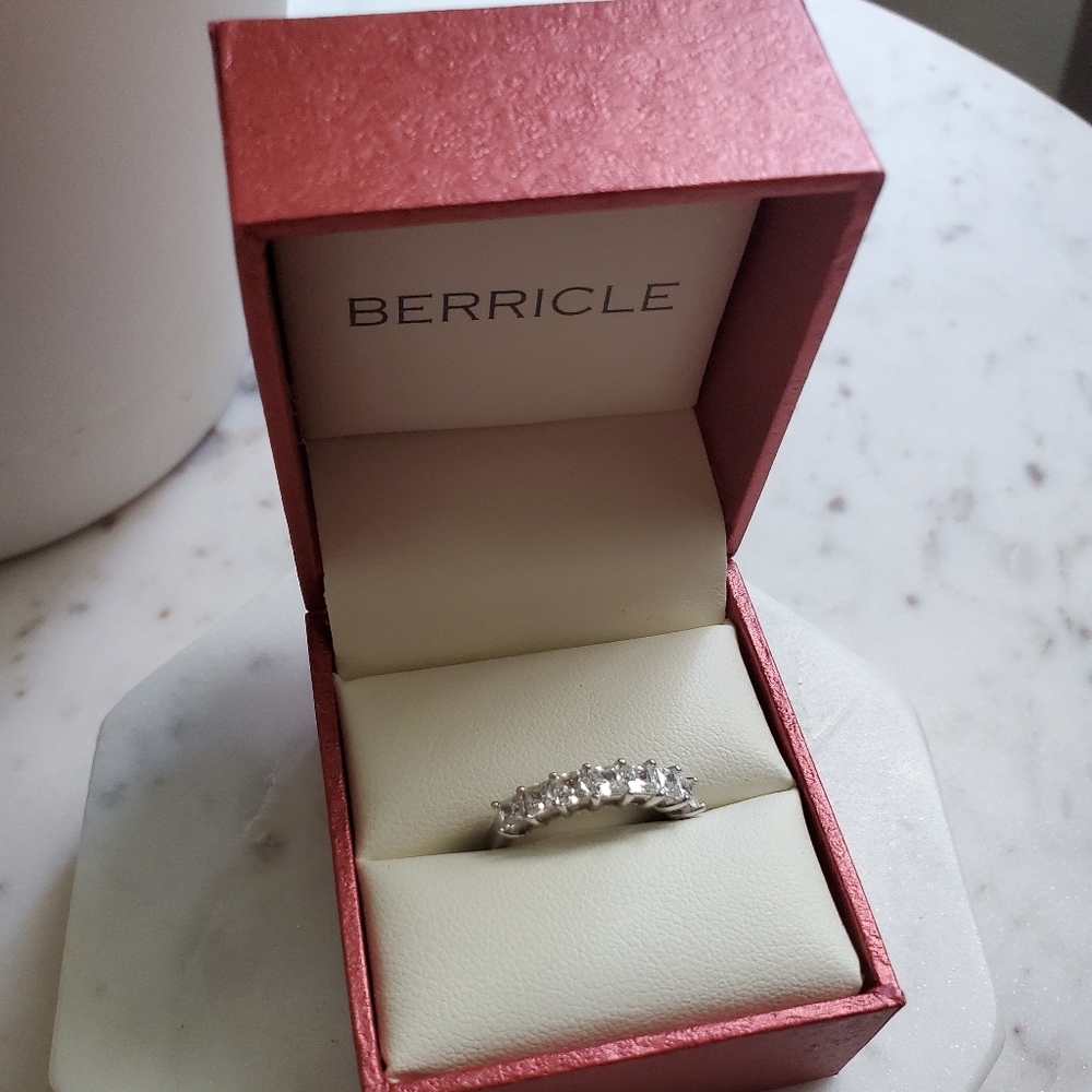 Sterling Silver Princess CZ 7-Stone Ring